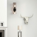 2-Light Sconce Light Industrial Style Cylinder Shape Metal Wall Mounted Reading Lights
