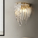 Postmodern Wall Sconce Lighting Clear Glass Shade Wall Mounted Lights for Bedroom
