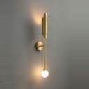 2-Light Sconce Lights Traditional Style Liner Shape Metal Wall Mounted Light