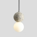 Globe Stone 1 Light Ceiling Pendant Lamp Modern Minimalist Ceiling Lamp for Living Room