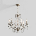 Designer Style Crystal Chandelier Light Modern Style Luxury Candlestick Pendant Light for Living Room