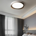 Contemporary Drum Flush Mount Light Fixtures Metal and Acrylic Led Flush Ceiling Lights