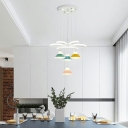 8-Light Chandelier Lighting Minimalist Style Cone Shape Metal Hanging Light Kit
