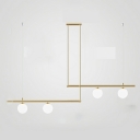 Modern Style Golden Chandelier Light Nordic Style Metal Glass Pendant Light for Dinning Room