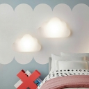 1 Light Cloud Shade Wall Sconce Lighting Modern Style PE Led Wall Sconce for Living Room Third Gear