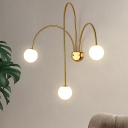 3-Light Sconce Light Vintage Style Globe Shape Metal Wall Lighting Ideas