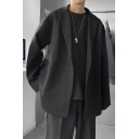 Popular Boys Suit Pure Color Long-Sleeved Lapel Collar Single Button Blazer Suit with Pocket