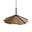 Cone Wood Suspension Pendant 1 Light Modern Minimalist Pendant Light for Living Room