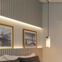 Stone 1 Light White Pendants Light Fixtures Modern Basic Hanging Ceiling Light for Bedroom