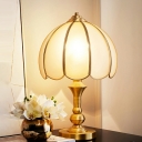 Transitional Bell Nightstand Lamps Mercury Glass Table Lamps For Bedroom