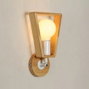 Modern Sconce Light Fixtures Wood Material Flush Mount Wall Sconce for Bedroom
