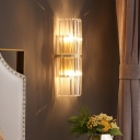 2 Light Crystal Wall Mounted Light Postmodern Wall Mount Light Fixture for Bedroom