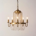 American Style Crystal Chandelier Light Franch Style Luxury Pendant Light for Dinning Room