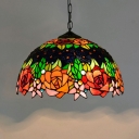 Ceiling Pendant Light Semicircular Shade Modern Style Glass Suspension Light for Living Room