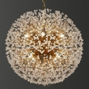 Modern Style Chandelier Crystal Material Round Shape Ceiling Chandelier for Bedroom Living Room