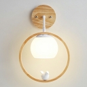Wood Japanese Style Wall Sconce Light Modern Style Minimalism Wall Light for Bedside