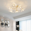 Flush Mount Ceiling Light Fixtures Modern Glass Flush Ceiling Light for Living Room Bedroom
