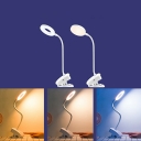 Contemporary Flat Reading Book Light Acrylic and Metal Third Gear Night Table Lamps
