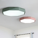 Contemporary Style Octagon Shape Flush Mount Light LED Ceiling Mount Lighting