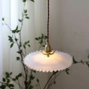 Triangle Pendant Lighting Modern Style Prismatic Glass 1-Light Pendant Lamp in Brass