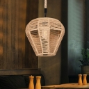 Suspension Pendant Hand-Wrapped Rope Light Suspension Pendant Light for Cafe