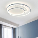 Contemporary Style LED Ceiling Lamp Round Flush Mount Ceiling Light for Sleeping Room