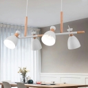 4-Light Island Lighting Modernist Style Cone Shape Metal Hanging Lamp Kit