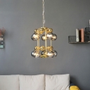 10 Lights Metal Suspended Lighting Fixture Modern Chandelier Lighting Fixtures for Living Room