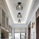 Crystal Globe Ceiling Mounted Fixture Modern Elegant Surface Mounted Led Ceiling Light for Bedroom