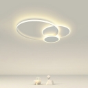 Round Flush Mount Ceiling Light Contemporary Style LED Lighting