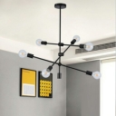 6-Light Pendant Ceiling Lights Simplicity Style Mobile Shape Metal Chandelier Lighting