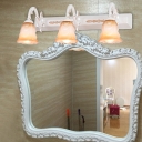 Art Deco Angel Vanity Wall Light Fixtures Ivory Glass Vanity Lighting Fixtures