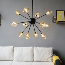 12 Lights Metal Suspended Lighting Fixture Modern Minimalist Chandelier Lamp for Living Room