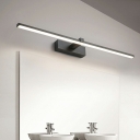 1-Light Wall Mounted Mirror Front Light Minimalistic Style Linear Shape Metal Wall Mounted Lamp