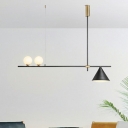3-Light Island Pendants Contemporary Style Cone Shape Metal Hanging Lamp Kit