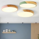 Macaron Round Flush Mount Ceiling Light Contemporary Style LED Lighting