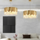 6-Light Pendant Ceiling Lights Simplicity Style Cylinder Shape Metal Chandelier Lighting