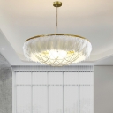 Feather White Suspended Lighting Fixture Modern Elegant Chandelier Lighting Fixtures for Living Room