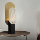 1 Light Oval Shape Modern Led Lamp Stone Bedroom Table Lamps For Living Room