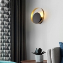 Round Shape Wall Light Sconce LED 1 Light Wall Mounted Light Fixture for Living Room