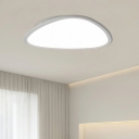 Modern Aluminum Triangle Ceiling Light with Acrylic Shade LED Lighting in White