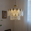 Ceiling Pendant Light Traditional Style Glass Pendant Light Fixture for Living Room