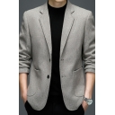Hot Boys Suit Whole Colored Slimming Long-Sleeved Lapel Collar Button Closure Suit