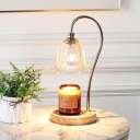 Glass Material Nightstand Lamp Single Light Table Light for Living Room (Without Aromatherapy Candles)