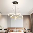 LED Basic Chandelier Light Fixtures Metal Modern Suspended Lighting Fixture for Living Room