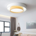 Modern Metal White Geometric Flush Mount Light LED Ceiling Lighting for Living Room