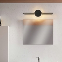 1-Light Wall Mounted Lamp Contemporary Style Linear Shape Metal Third Gear Vanity Mirror Lights