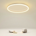 Nordic Style Aluminum Ceiling Lamp LED White Flush Mount Lighting for Bedroom
