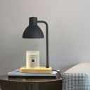 1-Light Nightstand Lamp Contemporary Style Cone Shape Metal Bedside Lamps