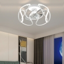 Contemporary Flush Mount Ceiling Light Fixture Geometric Ceiling Light Fan Fixtures